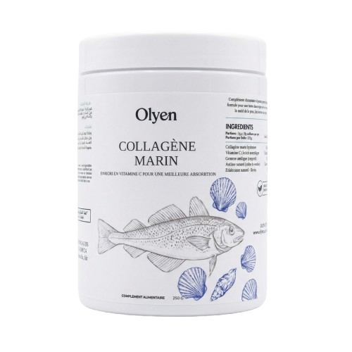 Collagène Marin Hydrolysé Enrichi en Vitamine C (250g-100% naturel)